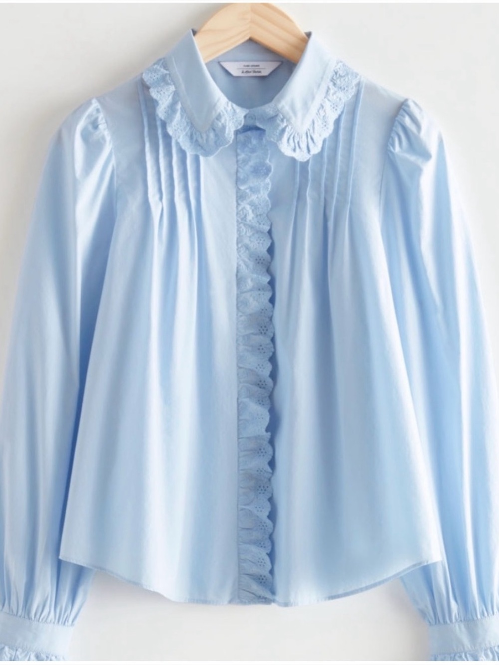 Paris Atelier & Other Stories EMBROIDERED SCALLOP BLOUSE